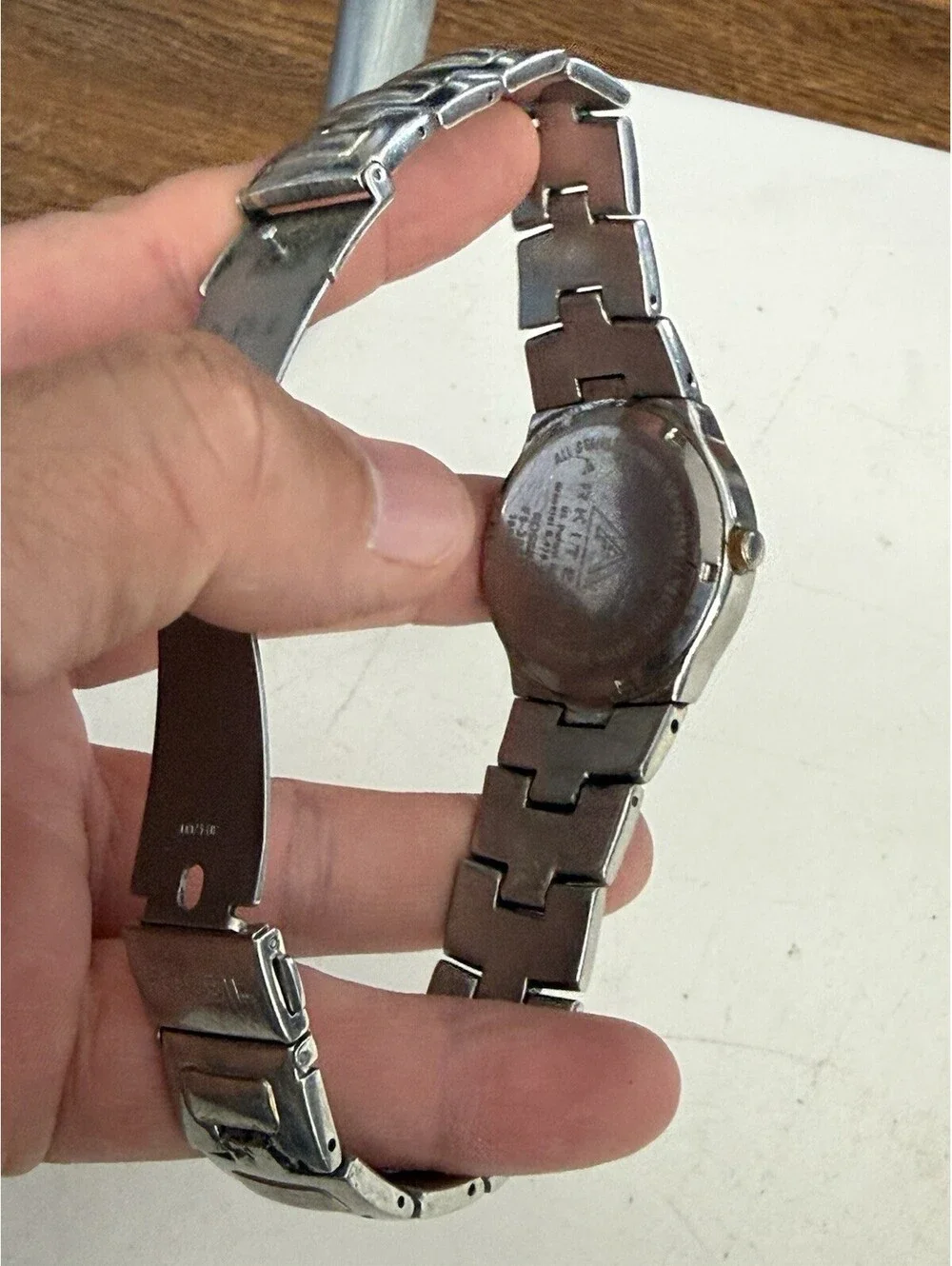 Men’s Fossil Arkitekt Silver And Gold Tone FS-3029 Watch With Dianond Accents